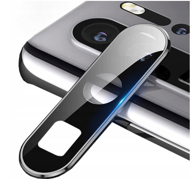 Huawei P30, hybrid tvrzené černé sklo objektivu, hliníkový černý rám