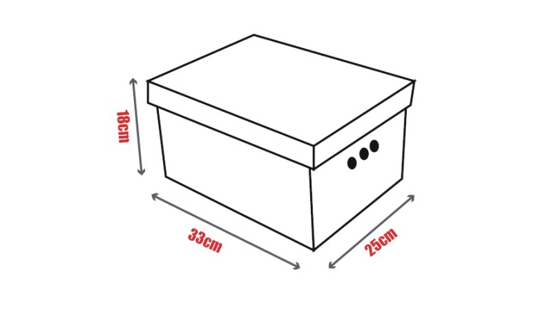 Dekorativní krabice mužský knír A4 úložný box, velikost 33x25x18cm vip