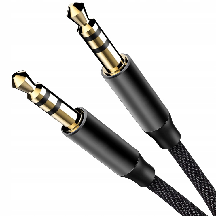 ZOSILNĚNÝ AUDIOVÝ KABEL NYLON AUX MINI JACK 3,5MM, DELKA 3 METERY