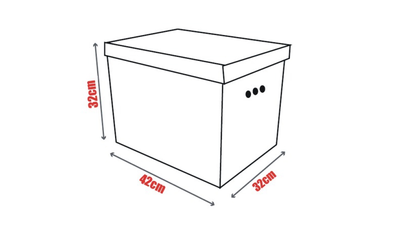 Dekorativní krabice krémový svetr XL úložný box, velikost 42x32x32cm 