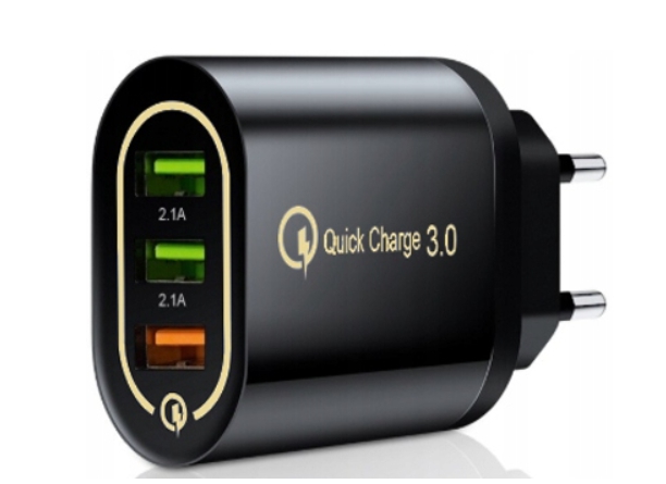 QUICK CHARGE 3.0 síťová nabíječka pro rychlé nabíjení telefonů, 3 USB PORTS