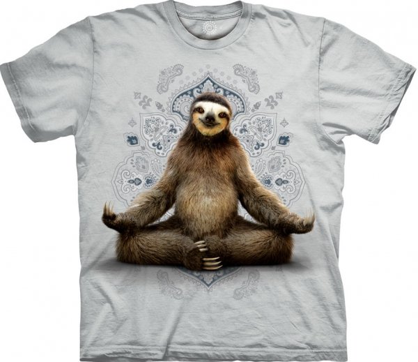 Tričko s 3D potlačou - krátký rukáv -  Sloth Yoga, lenost - The Mountain