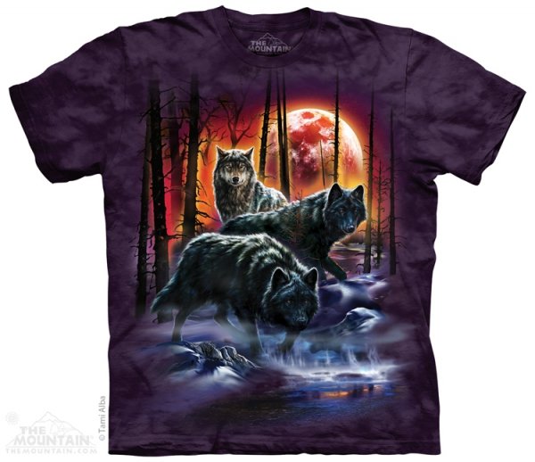 Tričko s 3D potlačou - krátký rukáv - Fire & Ice Wolves, vlk,vlci - The Mountain