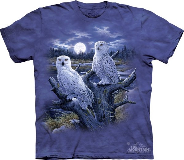 Tričko s 3D potlačou - Snowy Owls, biele sovy - The Mountain