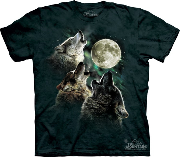 Tričko s 3D potlačou - Three Wolf Moon, vlk, vlky - The Mountain