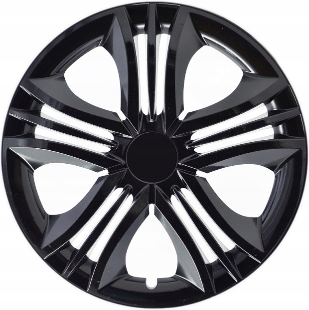 Poklice na kola - 4ks (sad) kompatibilní s modely PEUGEOT 13'' fun cerna