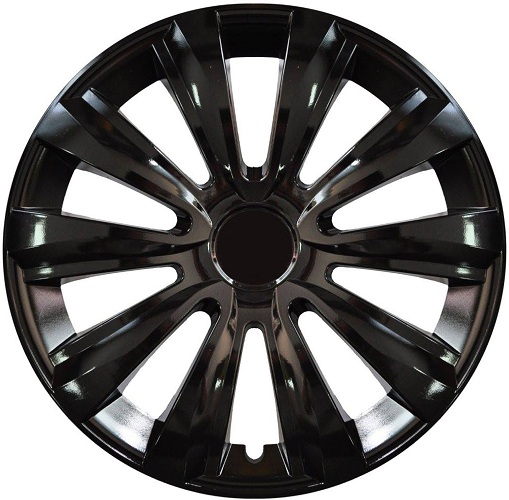 Poklice na kola - 4ks (sad) kompatibilní s modely PEUGEOT 13'' delta cerna