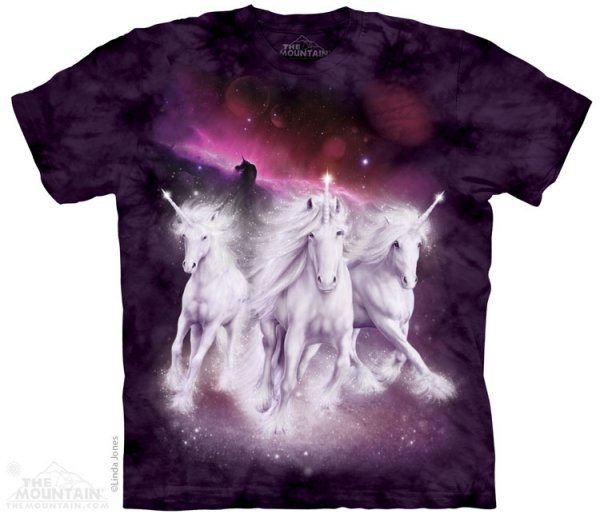 Tričko 3D potisk - Wolfpack Moon, koně, jednorožci - The Mountain