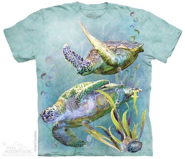 Tričko s 3D potlačou - Sea Turtles Swim, morské korytnačky - The Mountain