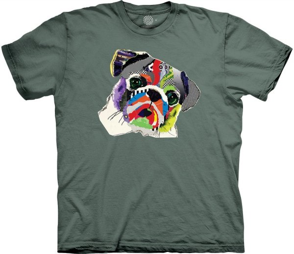 Tričko s 3D potlačou - Rainbow Pug, pes - The Mountain