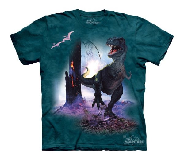 Tričko 3D potisk - Rex, dinosaurus - The Mountain / děti
