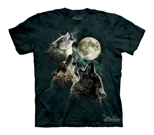 Tričko 3D potisk - Three Wolf Moon, vlk, vci - The Mountain / děti
