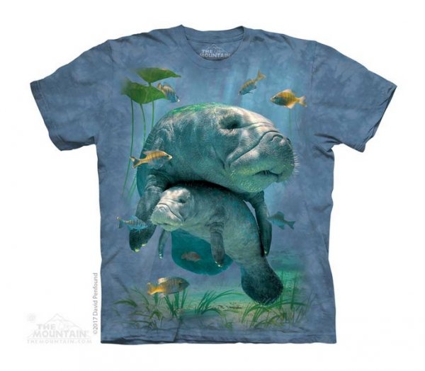 Tričko 3D potisk - Manatees Collage, mořská sloni - The Mountain / děti