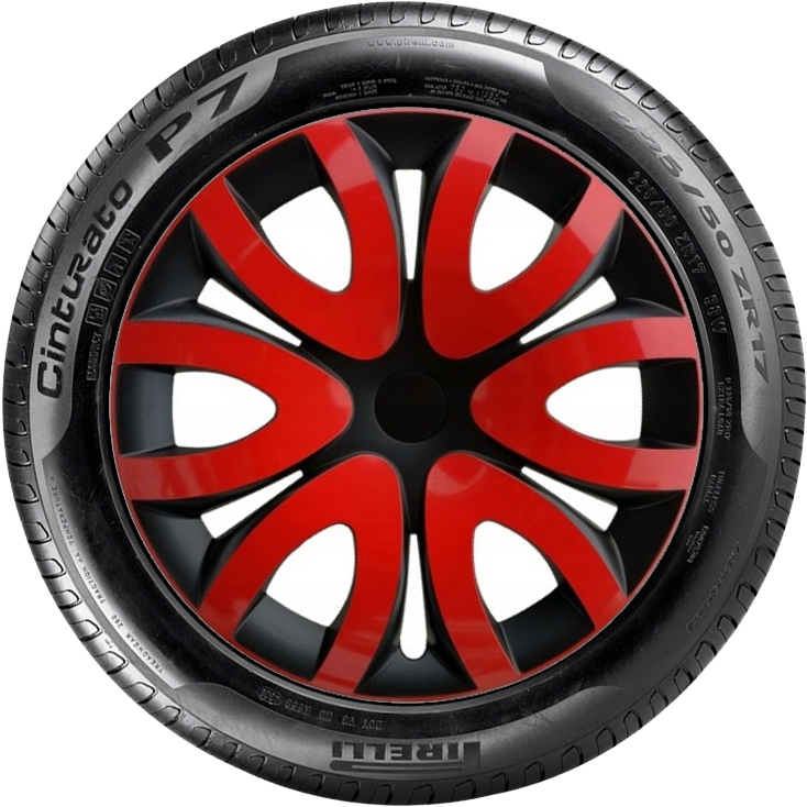 TOYOTA 16'' kompatibilní s modely, poklice na kola 4ks (sad) mika cervena
