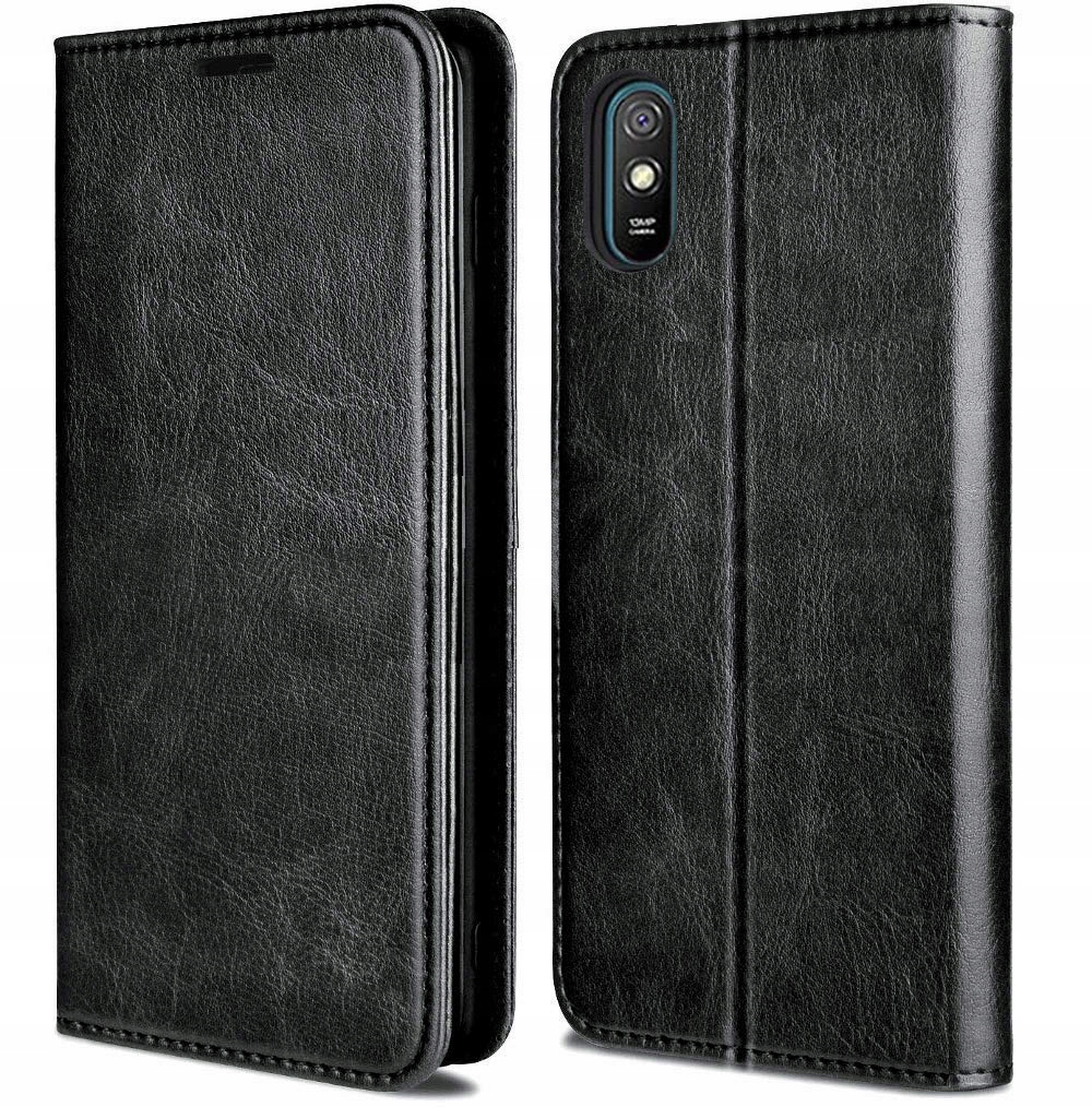 Xiaomi Redmi 9A, magnetické pouzdro, obal, kryt SKIN, 100% kůže