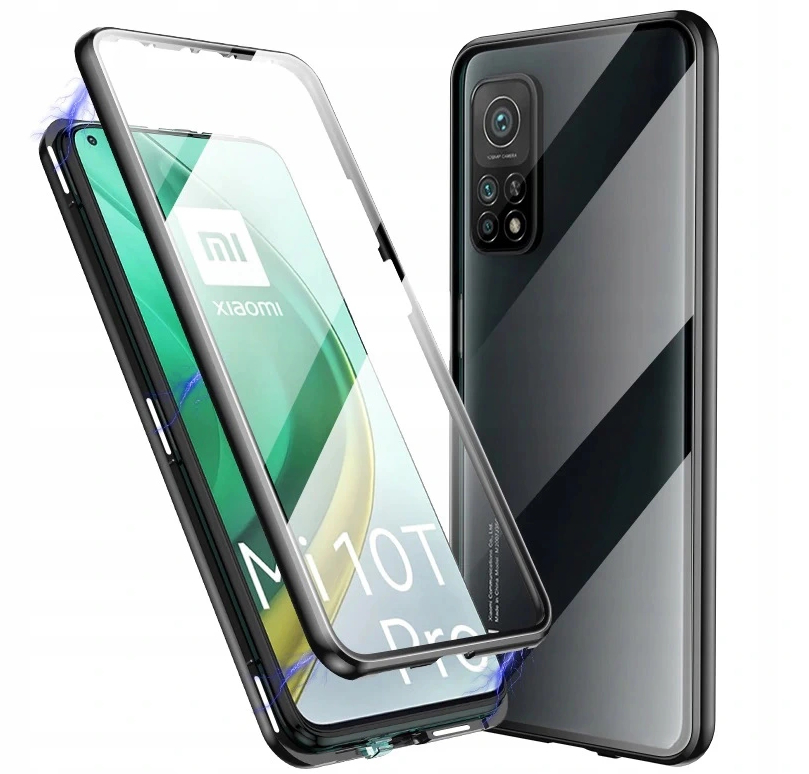 Xiaomi Mi 10T Pro, kryt pouzdro obal METAL MAGNETIC DUAL GLASS, 2x sklo