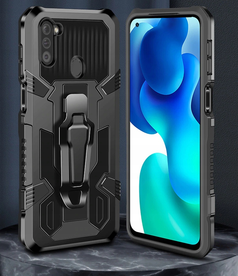 Samsung Galaxy M11 / A11 obal pouzdro na mobil kryt obrněný TANK 3w1 držadlo vip