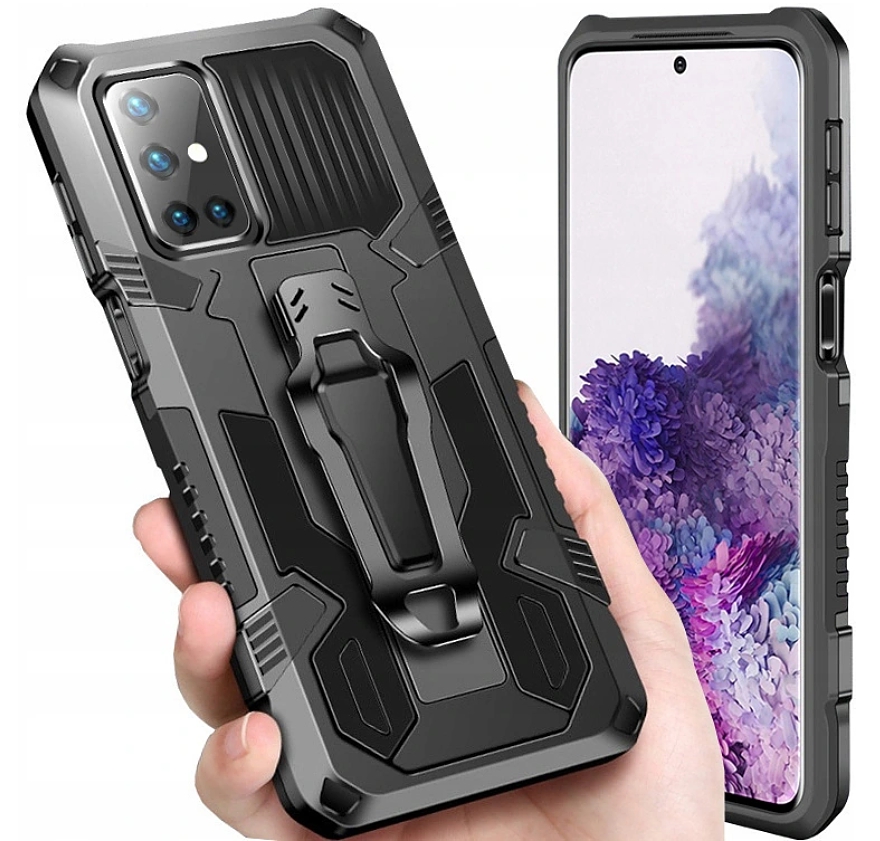 Samsung Galaxy M31s, obal pouzdro na mobil kryt obrněný TANK 3w1 držadlo
