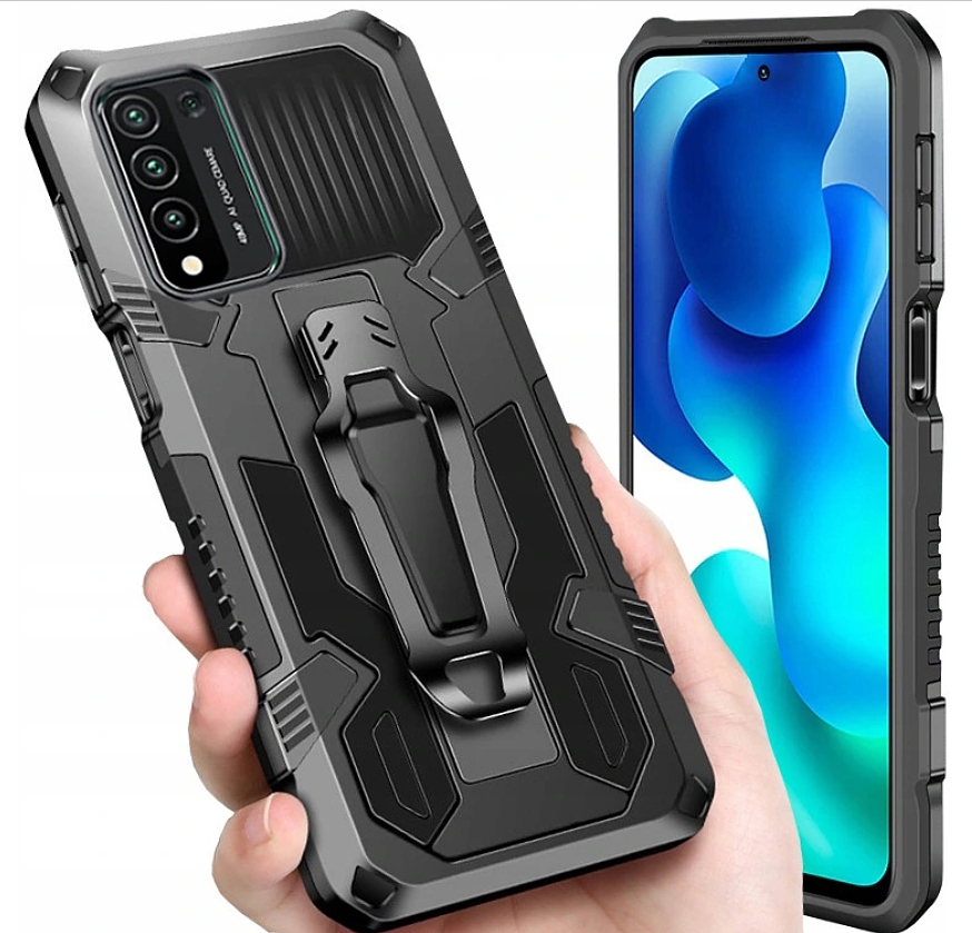 Huawei P Smart 2021, obal pouzdro na mobil kryt obrněný TANK 3w1 držadlo