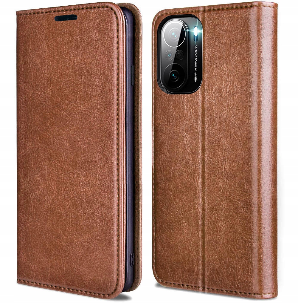 Xiaomi Poco F3 / F3 Pro, magnetické pouzdro, obal, kryt SKIN, 100% kůže vip