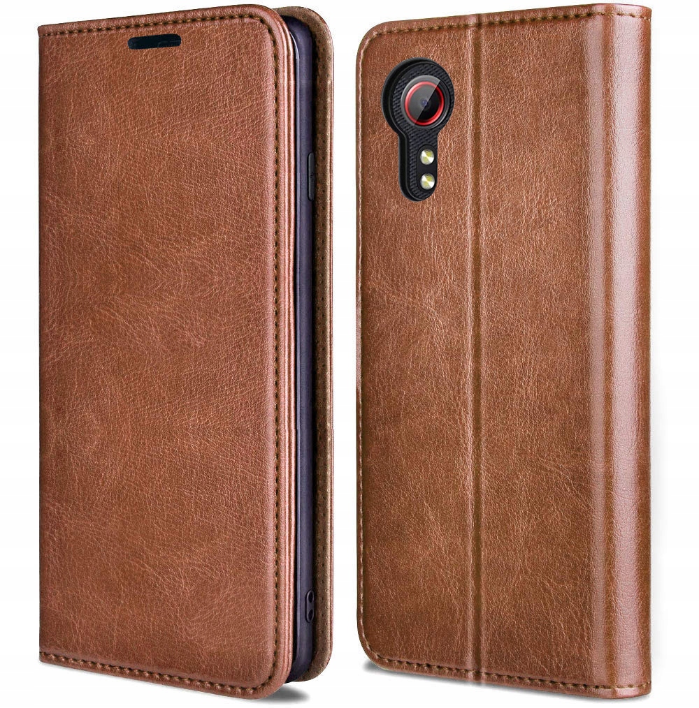 Samsung Galaxy Xcover 5, magnetické pouzdro, obal, kryt SKIN, 100% kůže vip