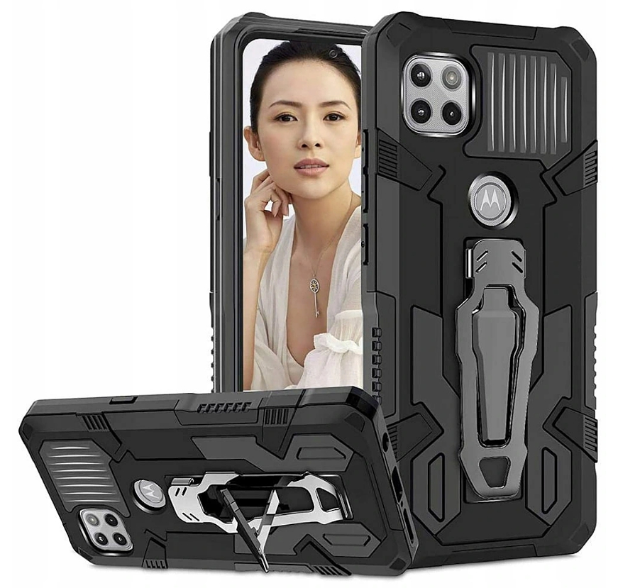 Motorola Moto G9 Power, obal pouzdro na mobil kryt obrněný TANK 3w1 držadlo
