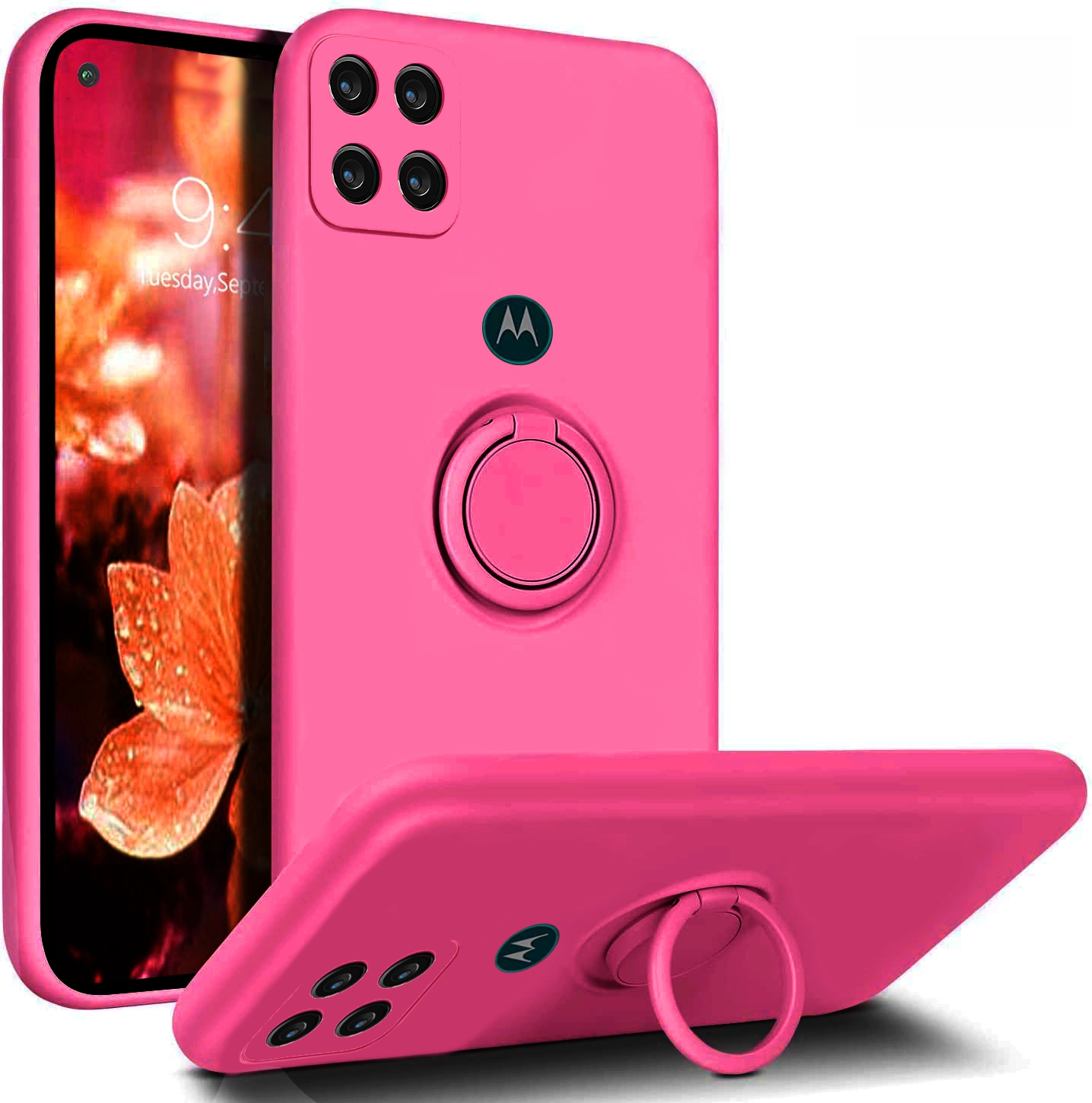 Motorola Moto G9 Power, pouzdro na mobil kryt obrněný SOFT INSIDE 3w1 ring vip