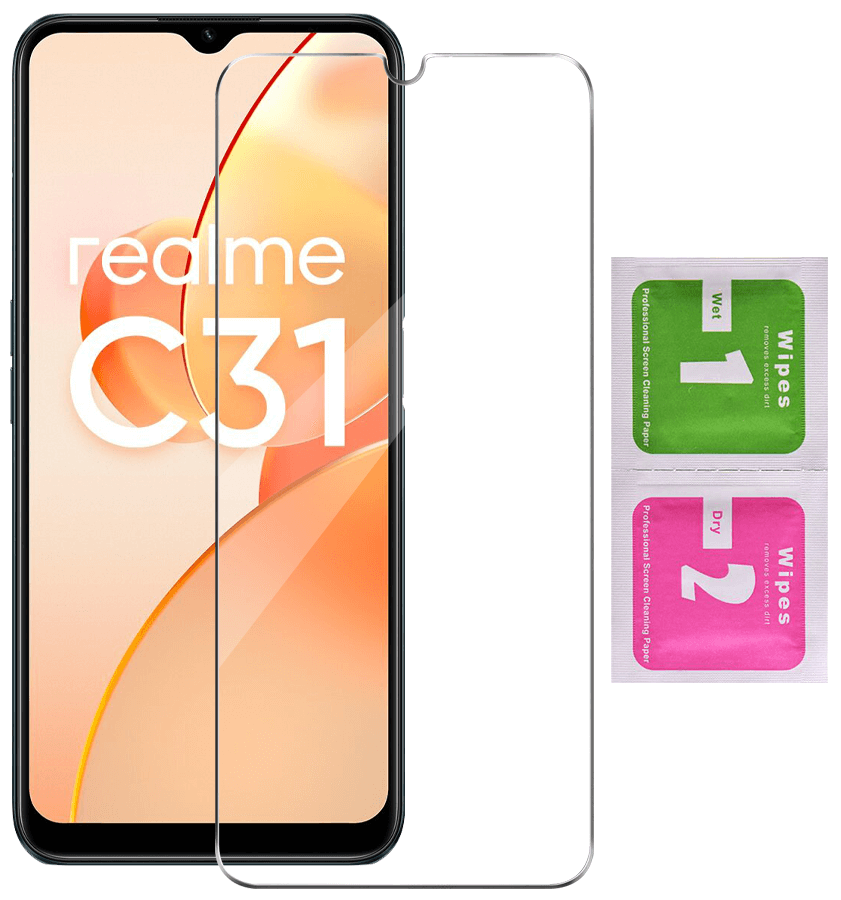 Realme C31, ochranné tvrdené sklo obyčajné