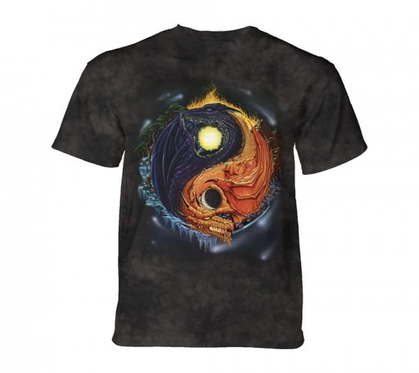 Tričko 3D potisk - Yin Yang Dragons, drak - The Mountain / děti