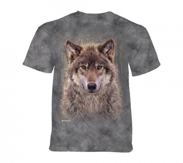 Tričko 3D potisk - Grey Wolf Forest, vlk - The Mountain / děti