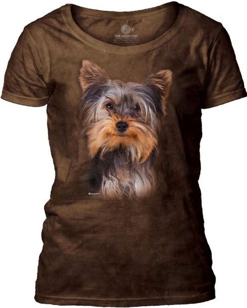 Tričko 3D potisk - Smiling Yorkie Portrait, yorský pes - The Mountain / pro ženy
