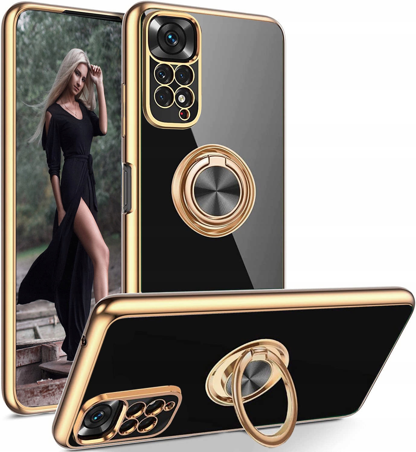 Xiaomi Redmi Note 11 / 11s, pouzdro FLEXI RING CASE, obal s PRSTOVÝM KROUŽKEM