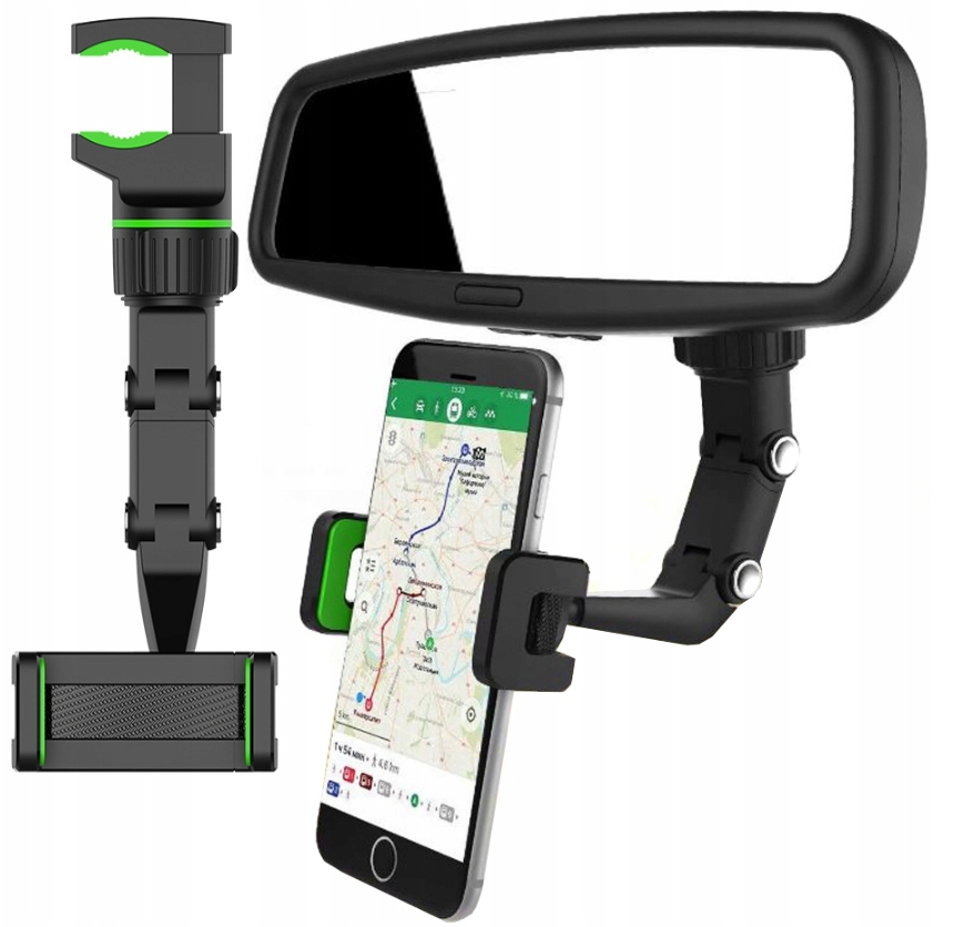 TELEFONNÍ DRŽITEL pro montáž na zpětné zrcátko automobilu nebo doma