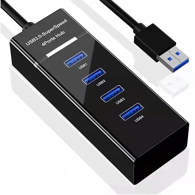 Víceportový adaptér USB, ROZDĚLOVAČ, HUB PORT SPLITTER 4x USB 3.0