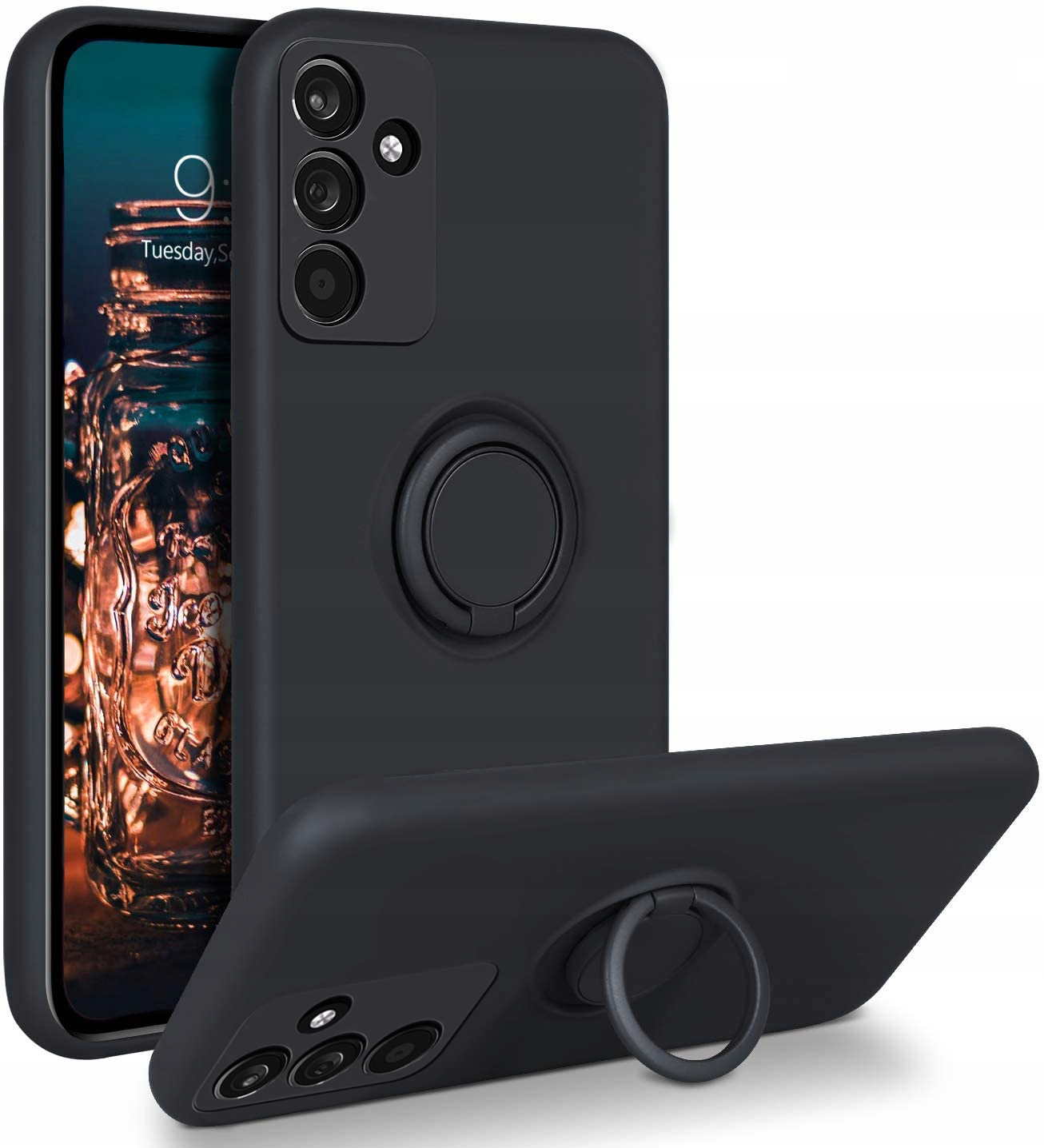 Samsung Galaxy A04s, obal pouzdro na mobil kryt obrněný SOFT INSIDE 3w1 ring