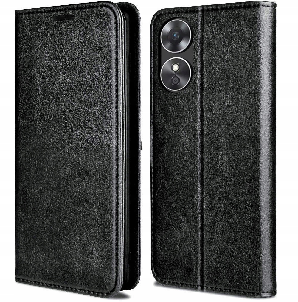 Oppo A17, magnetické pouzdro, obal, kryt SKIN, 100% kůže