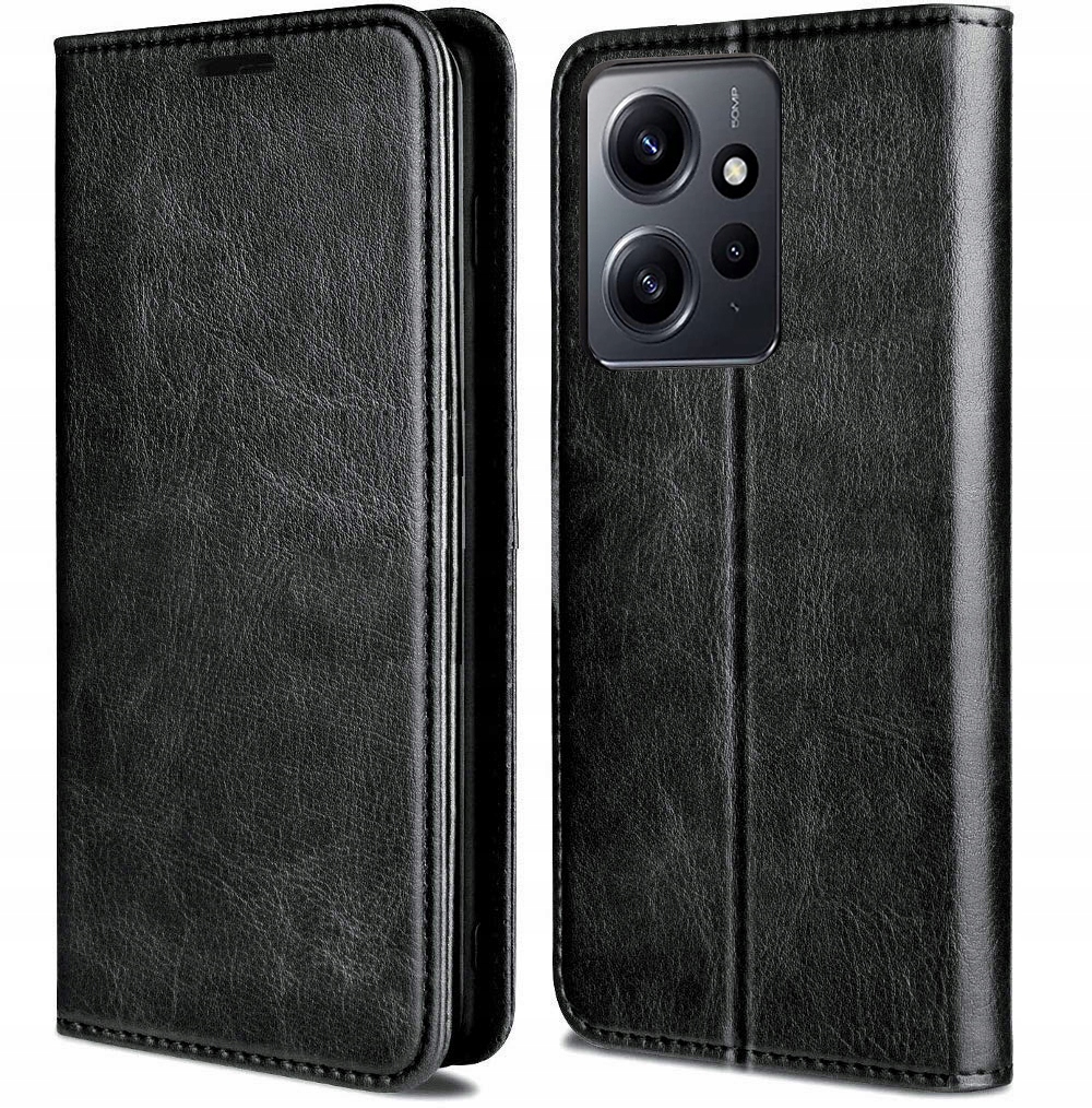 Xiaomi Redmi Note 12, magnetické pouzdro, obal, kryt SKIN, 100% kůže