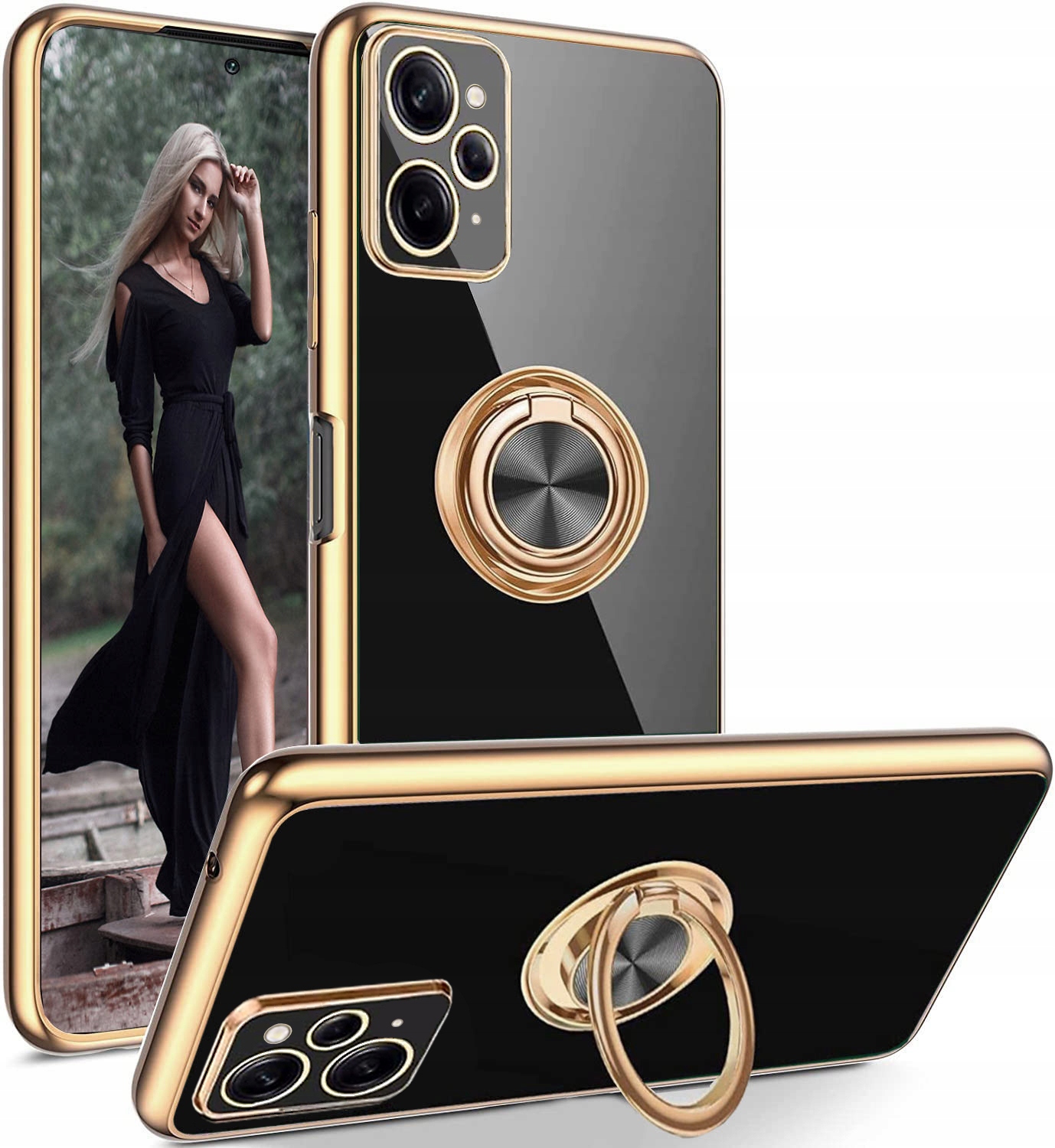 Xiaomi Redmi Note 12, 4G pouzdro FLEXI RING CASE, obal s PRSTOVÝM KROUŽKEM