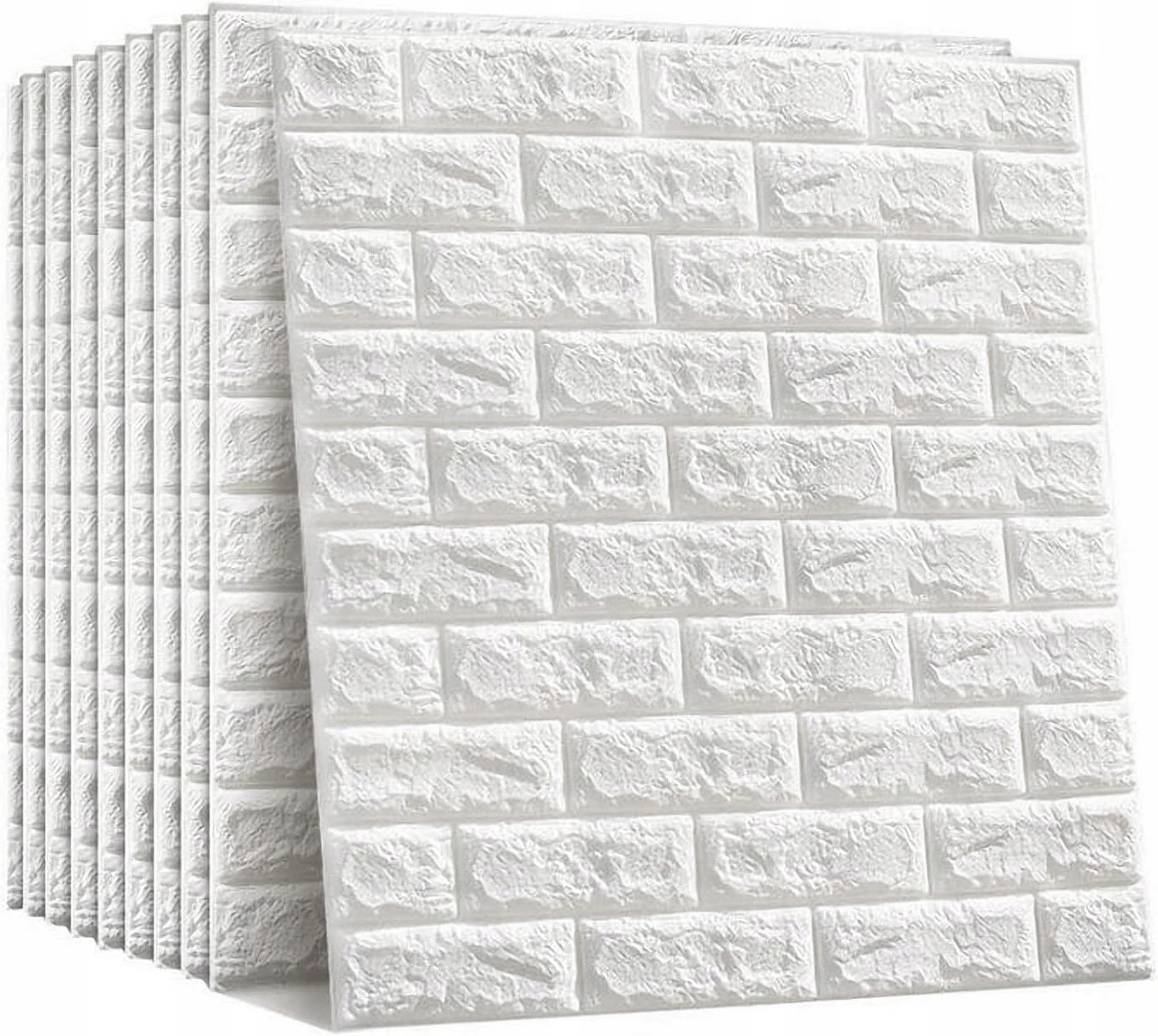 Samolepicí panely, 3D cihlové tapety - sada 10 kusů (5,4 m2) bílá cihla vip