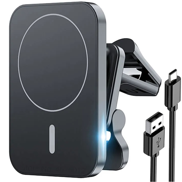 MAGSAFE, INDUKČNÍ NABÍJEČKA, QI, DRŽÁK DO AUTA, PRO IPHONE 15W