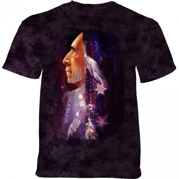 Tričko s 3D potlačou - The Shaman, Indiánsky šaman - The Mountain