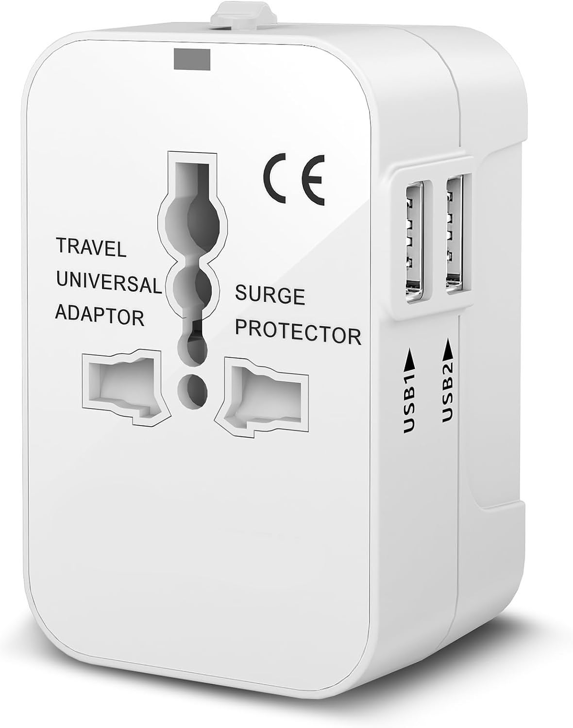 Prechodník USA UK EU AUS cestovný sieťový adaptér + 2x usb